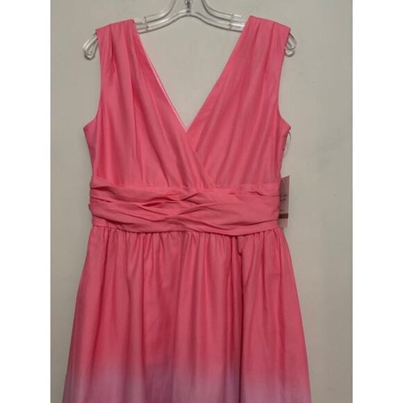 Taylor Maxi Dress Womens 12 V-Neck Sleeveless Ombre Pockets Coastal Cruise NWT - Picture 7 of 8